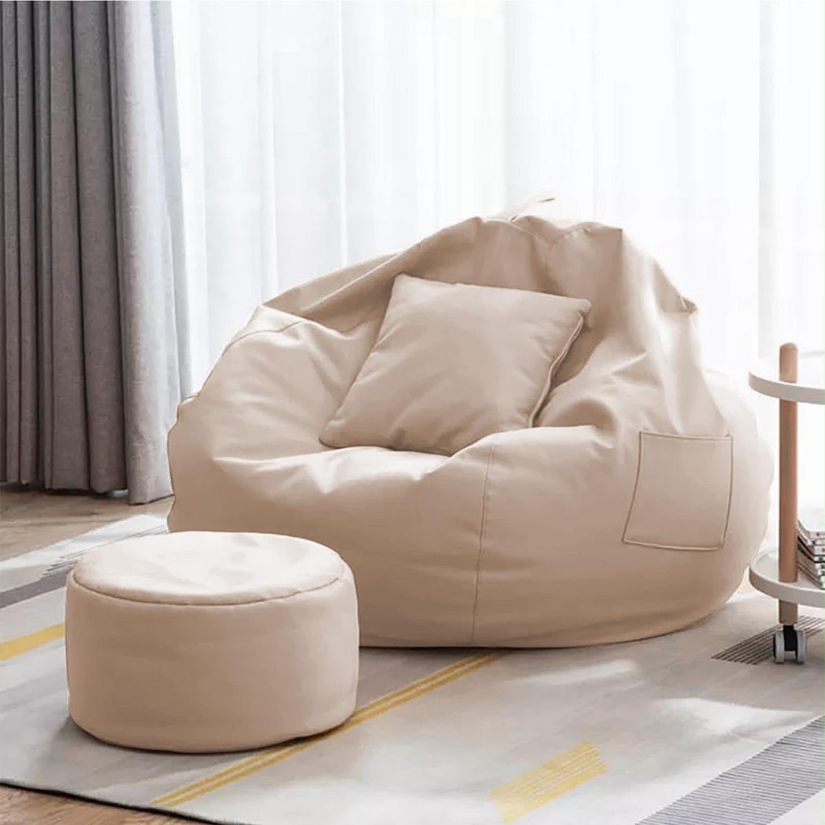 Bean Bag Chair with Footrest & Pillow – Kuwait