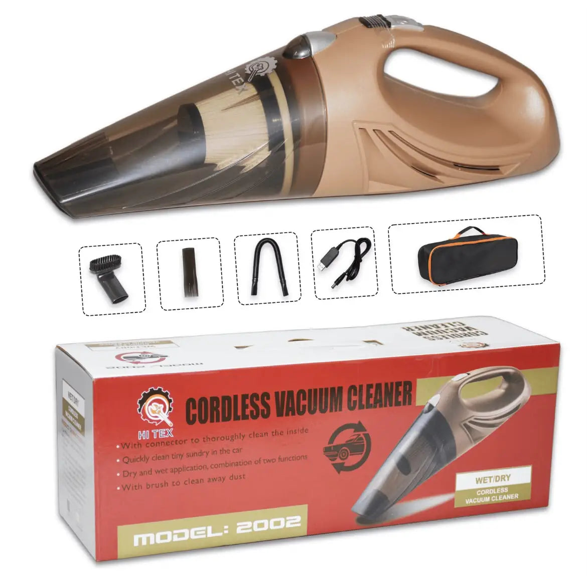 Hi-Tex CD-2002 Cordless Car Vacuum Cleaner