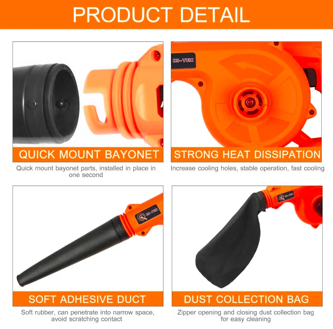 Hi-Tex 2 in 1 Cordless Blower + Vacuum Cleaner, Model H-1120