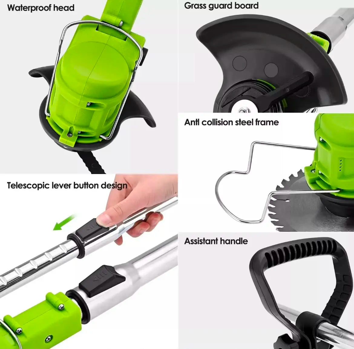 Hi-Tex Cordless Lawn Mower & Grass Trimmer, Model HT-901