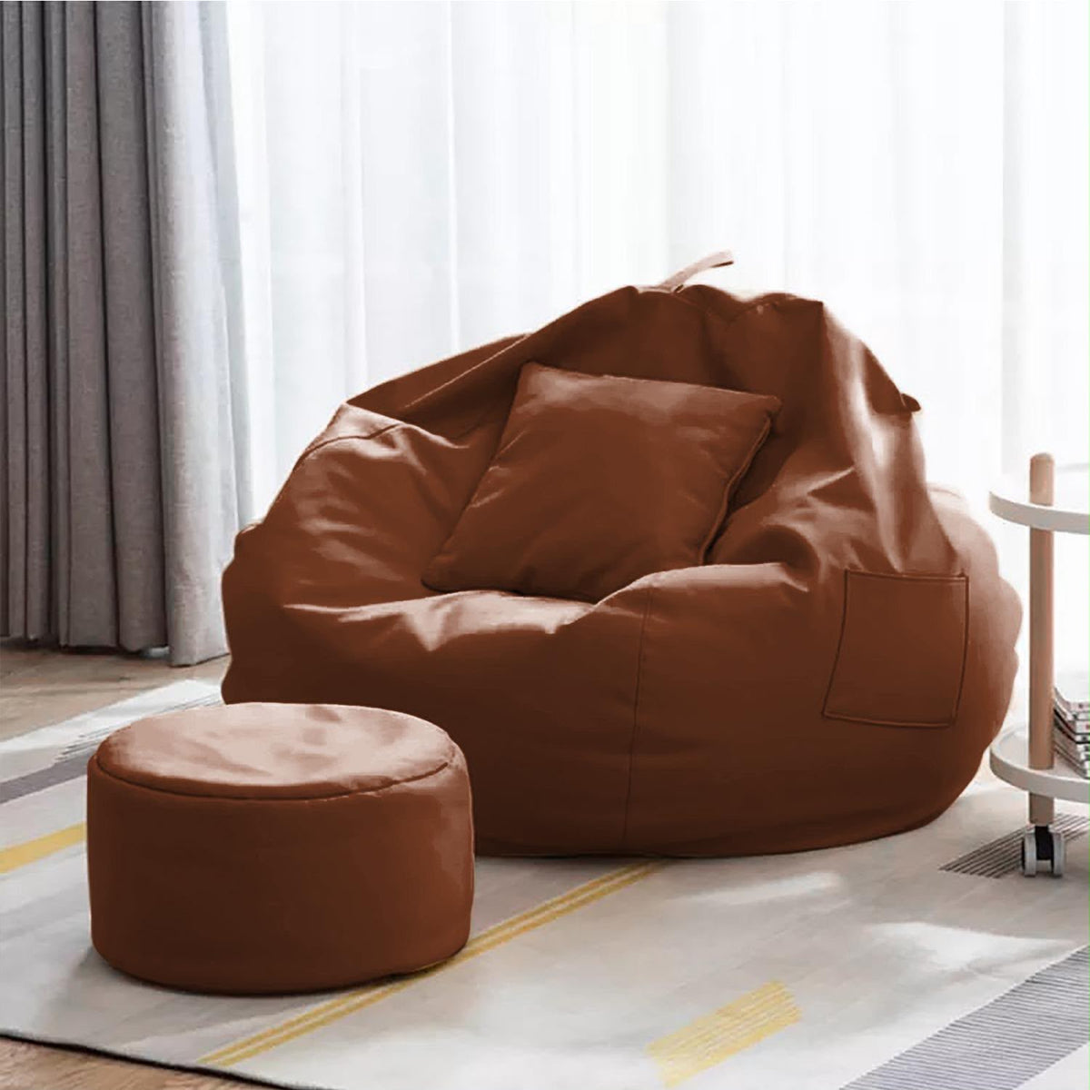 Bean Bag Chair with Footrest & Pillow – Kuwait