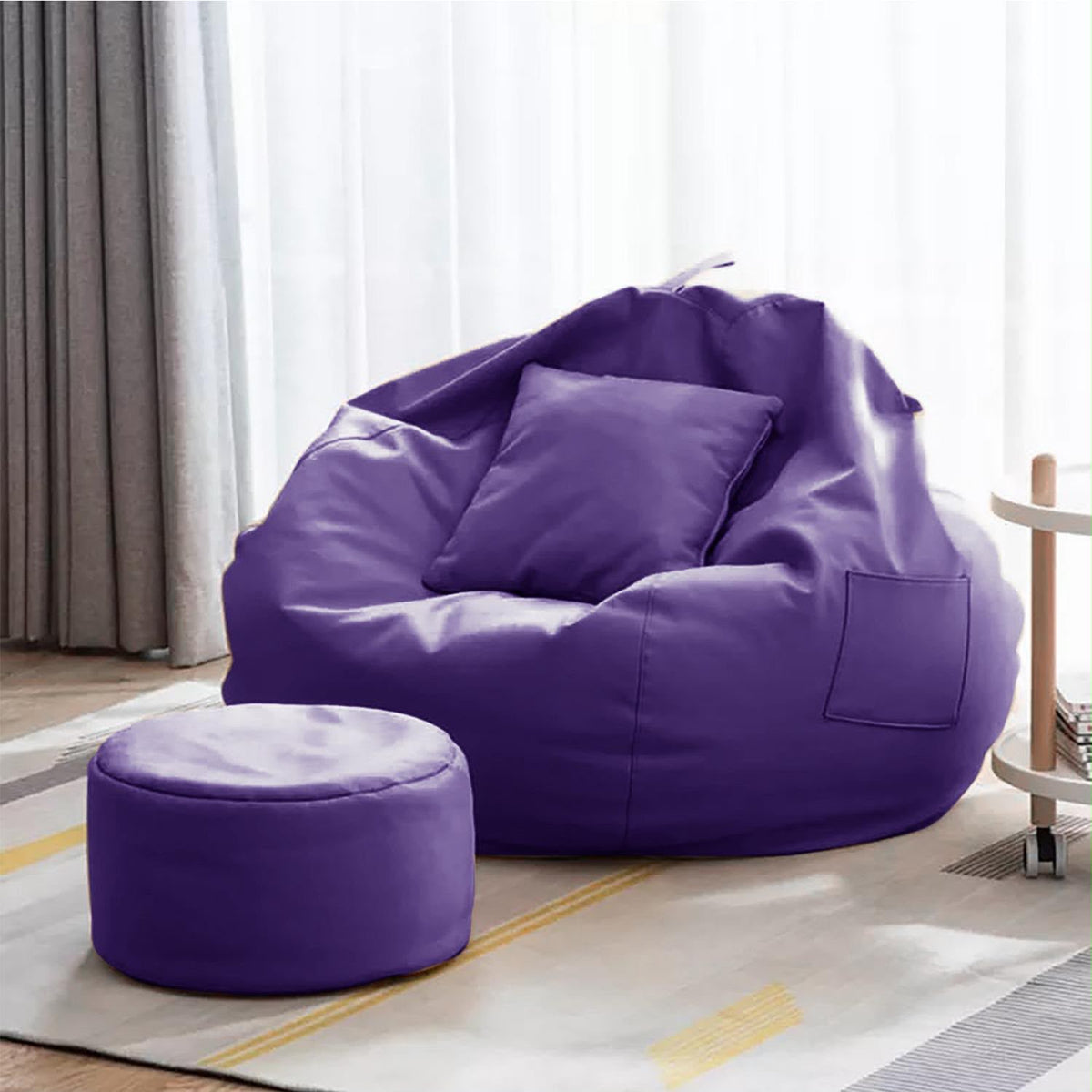 Bean Bag Chair with Footrest & Pillow – Kuwait