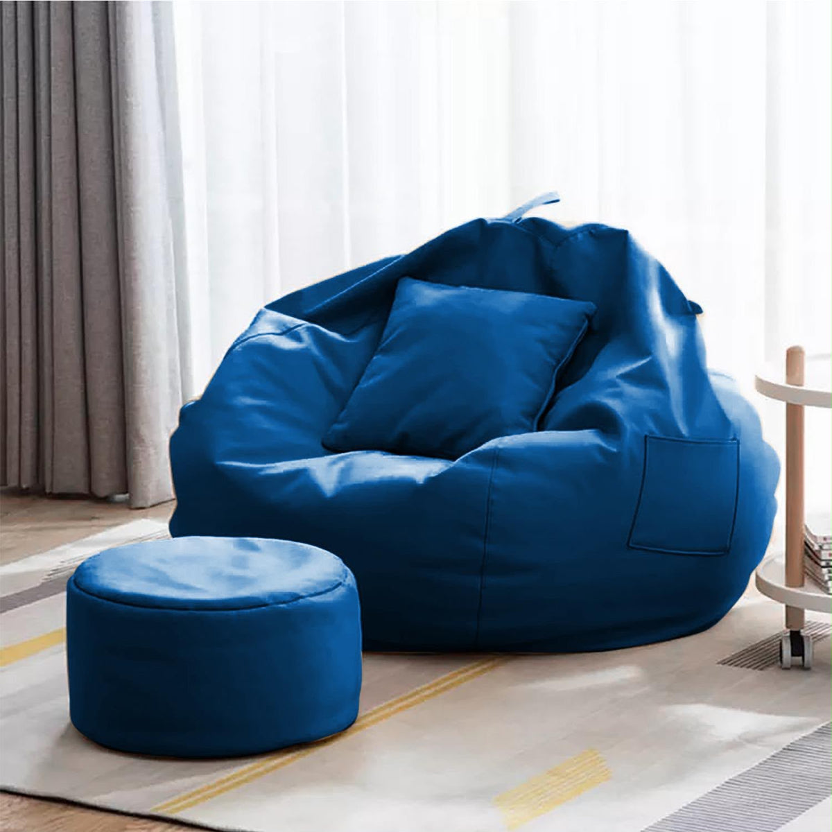 Bean Bag Chair with Footrest & Pillow – Kuwait