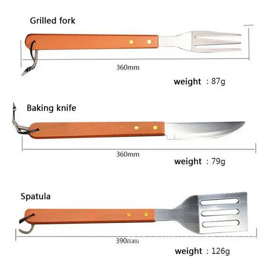 18Pcs Stainless Steel BBQ Tool Set