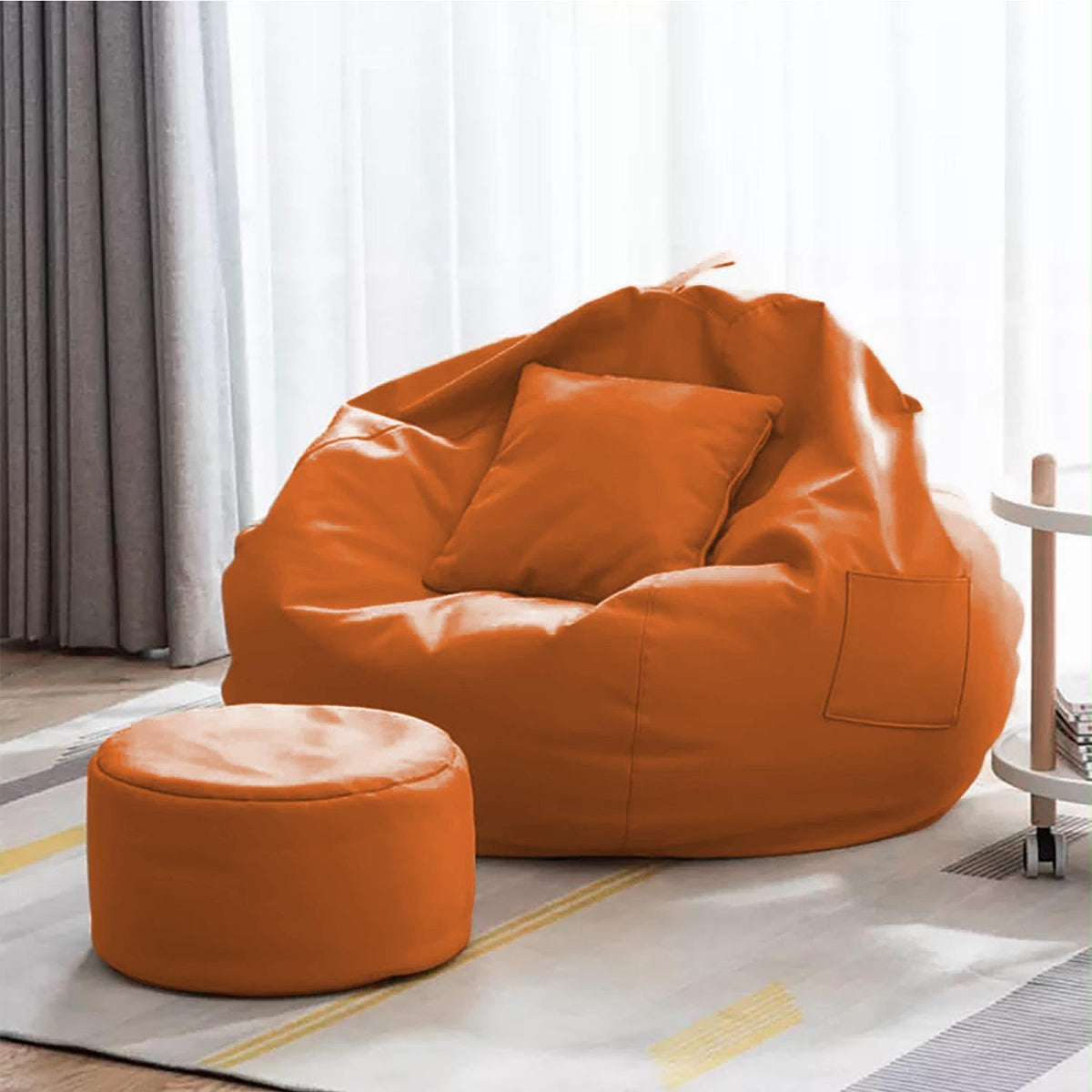 Bean Bag Chair with Footrest & Pillow – Kuwait
