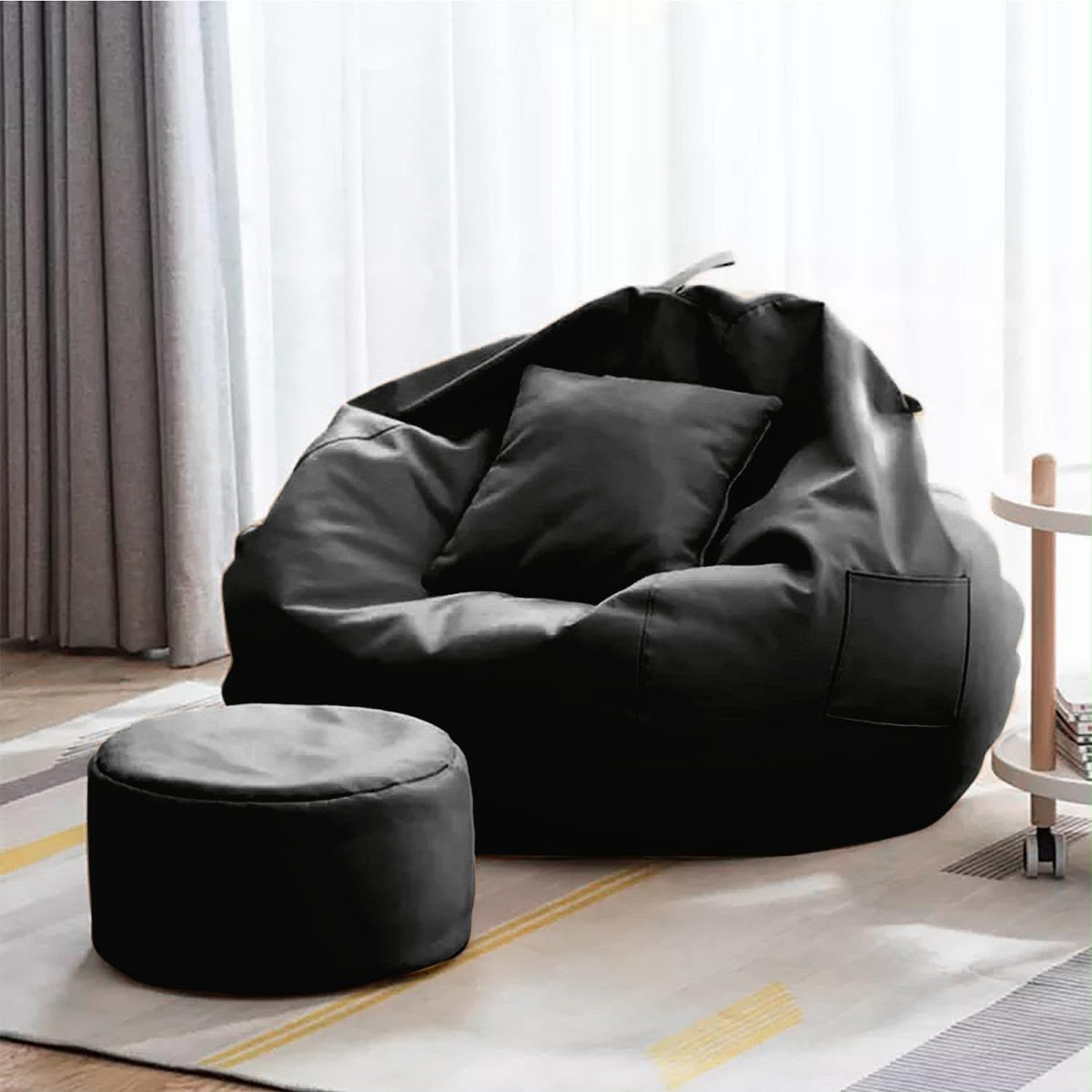 Bean Bag Chair with Footrest & Pillow – Kuwait