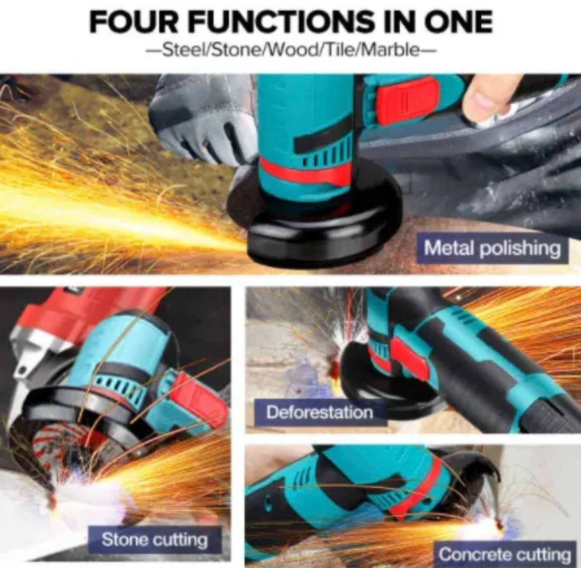12V Cordless Mini Angle Grinder 3-inch