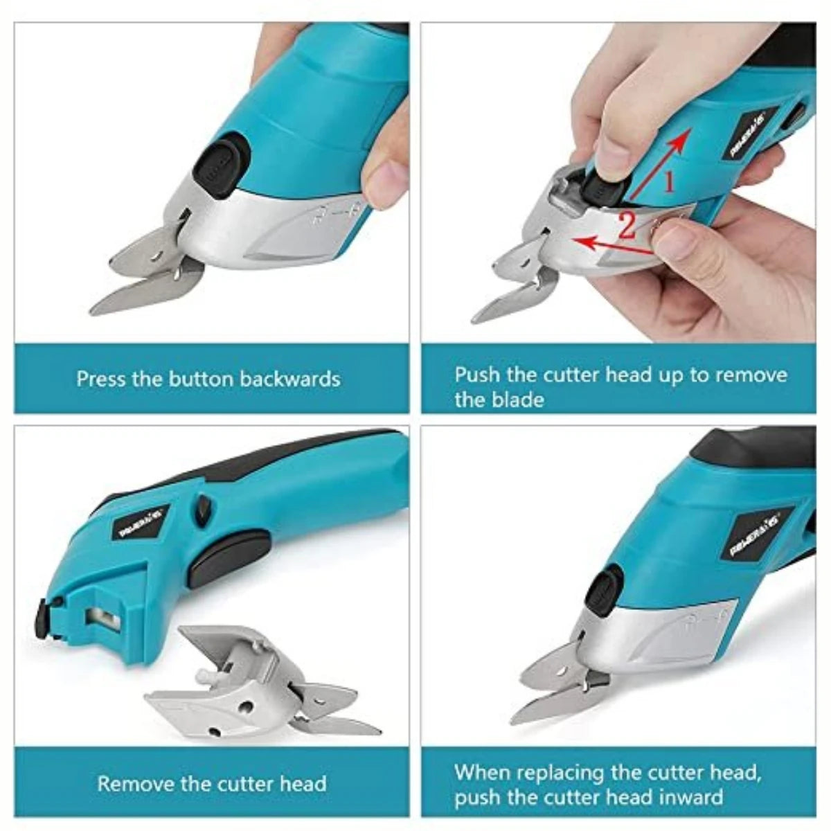 Cordless Electric Scissors, Rechargeable Fabric & Multi-Material Cutter