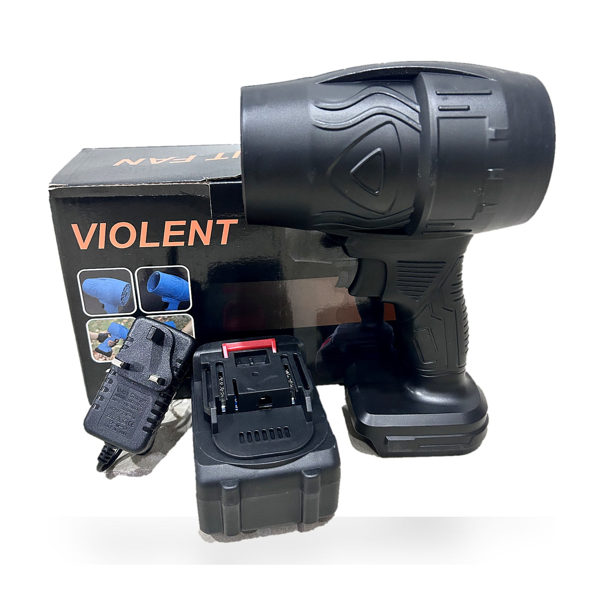 Violent 48V Cordless Air Blower - 35000PA High-Power Rechargeable Blower with Battery & Charger